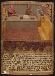 Chief Financial Officer and Scribe at their Desk in the Biccherna (revenue office)